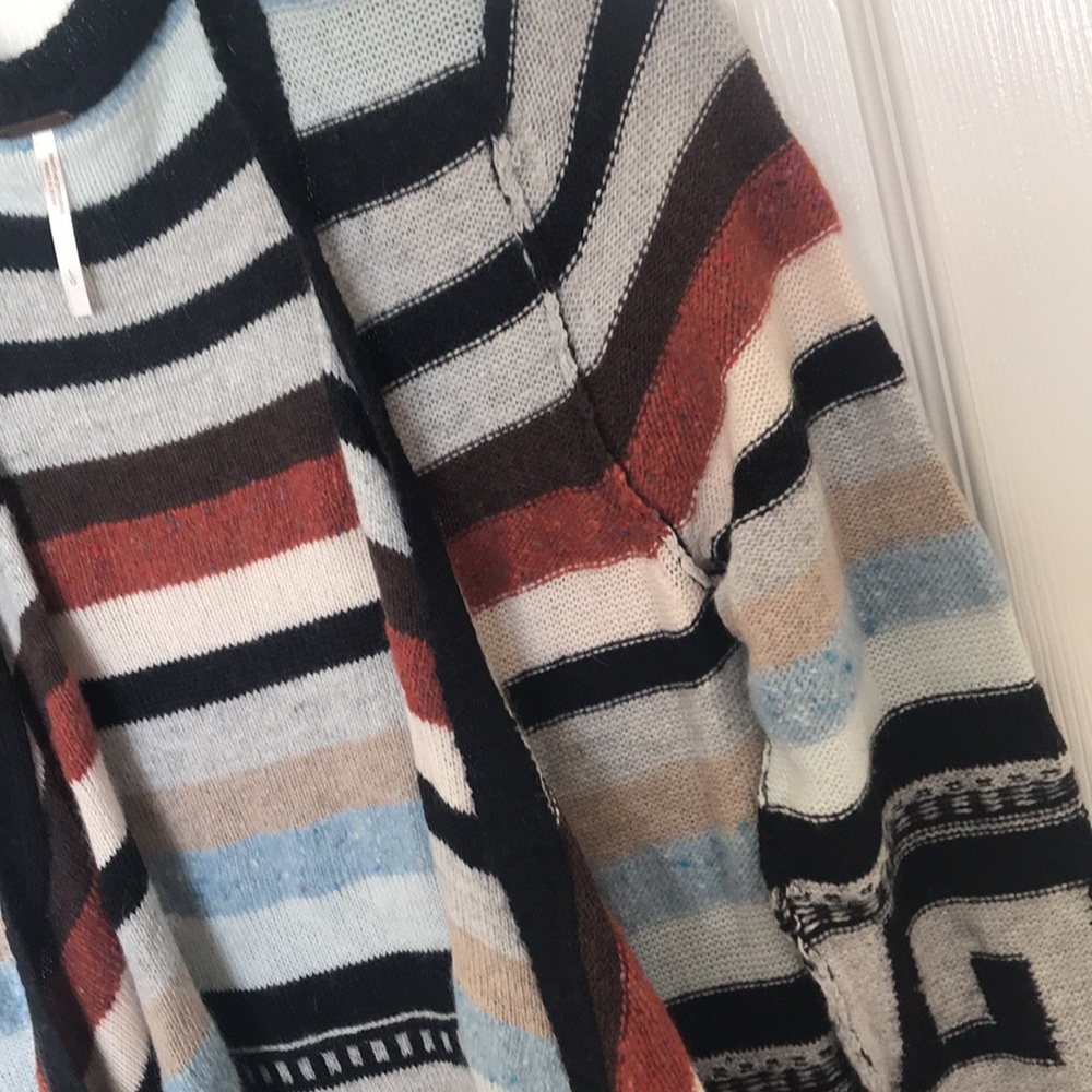 Free People Aztec Tribal Boho Festival sweater duster cardigan - Picture 14 of 15
